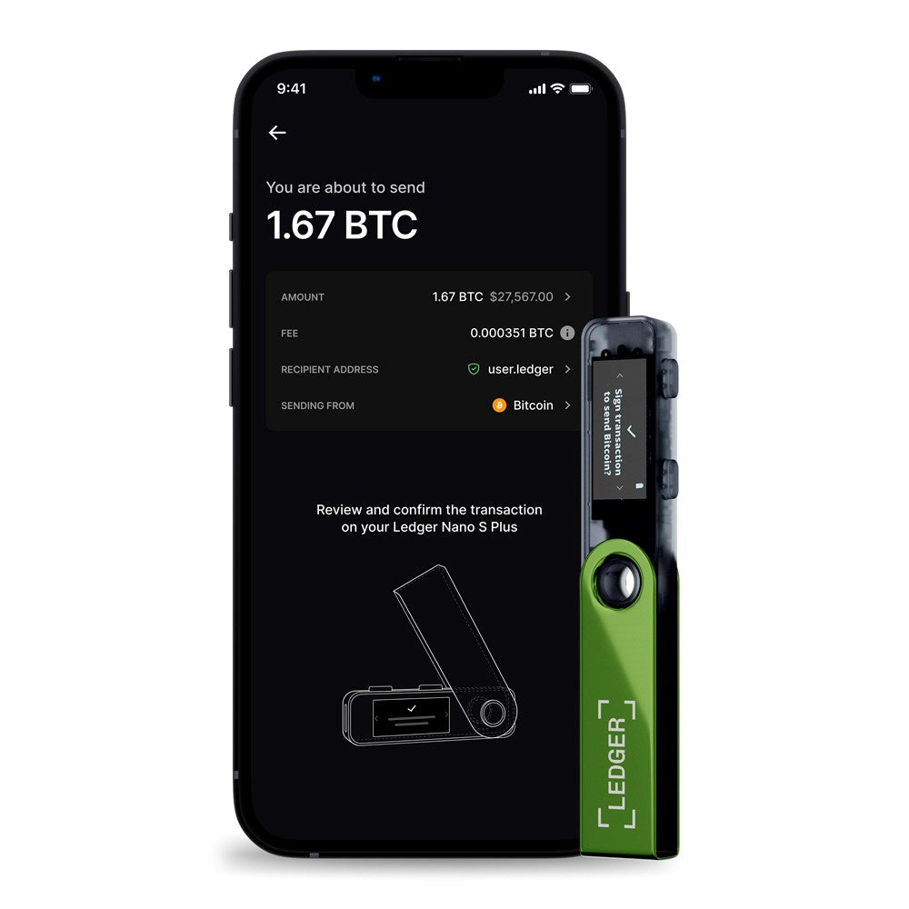 Ledger Nano S Plus Crypto Wallet - Oxidate Green