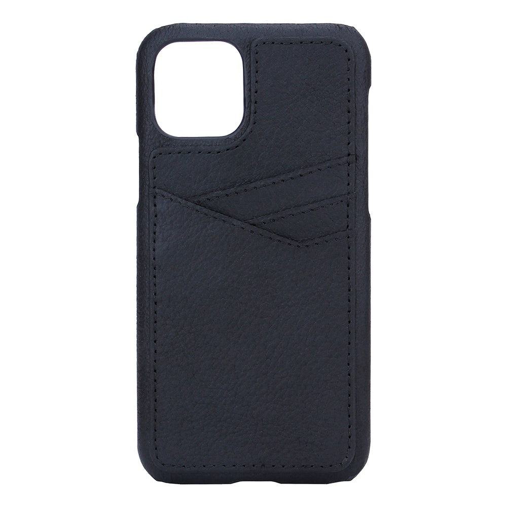 Essentials iPhone 11 Pro Læder Cover m. Kortholder - Sort