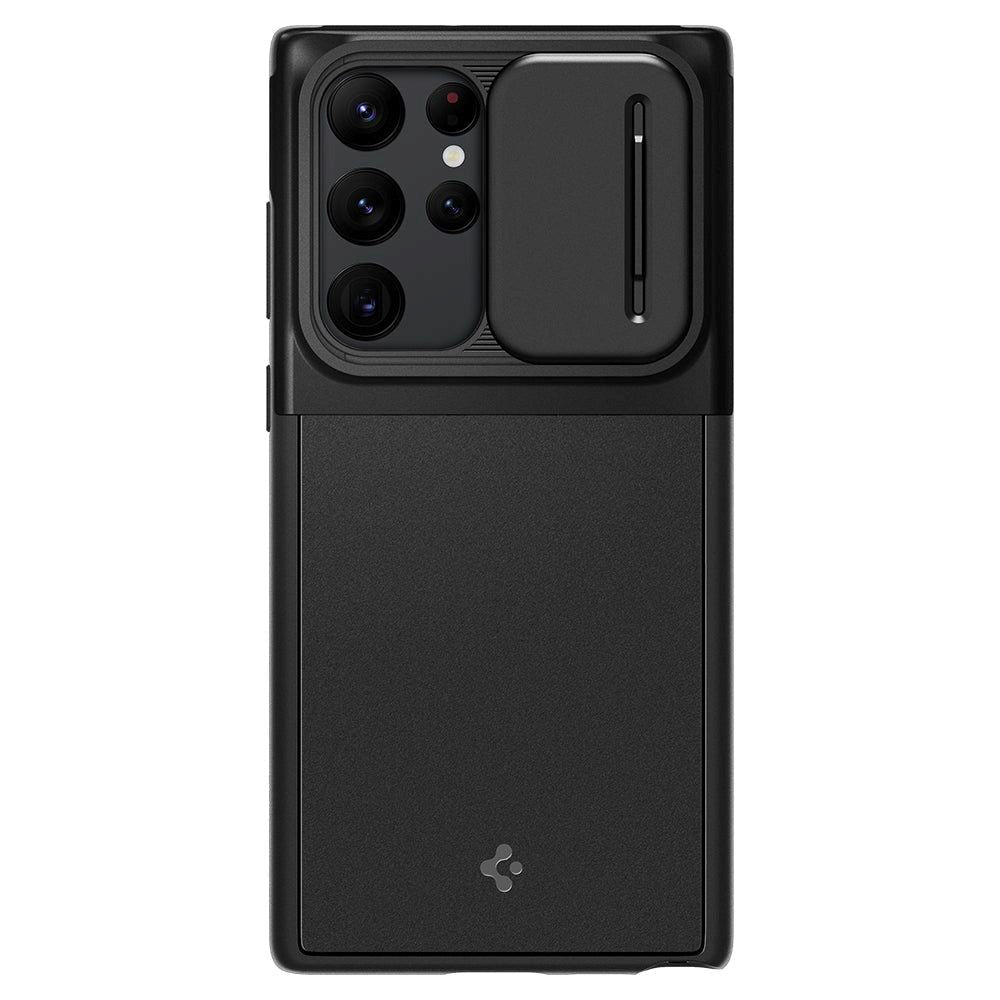 Spigen Optik Armor Samsung Galaxy S22 Ultra Deksel - Svart