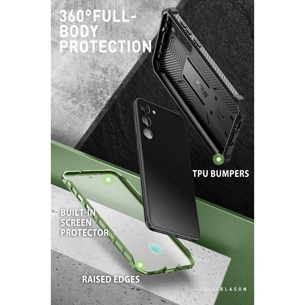 Samsung Galaxy S23+ (Plus) i-Blason Armorbox Bagside Cover - Håndværker Cover m. Skærmbeskyttelse - Grøn