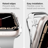 Spigen Apple Watch (44/SE/45mm) Liquid Crystal Cover - Gennemsigtig
