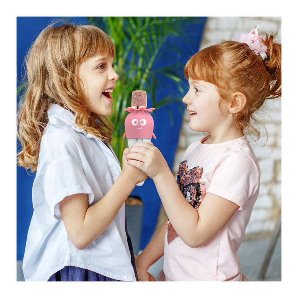 Forever AMS-200 Bluetooth-mikrofon m. Høyttaler og Karaoke - Rosa