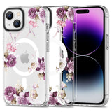 iPhone 15 Tech-Protect MagMood Bakdeksel - MagSafe-kompatibelt - Spring Floral