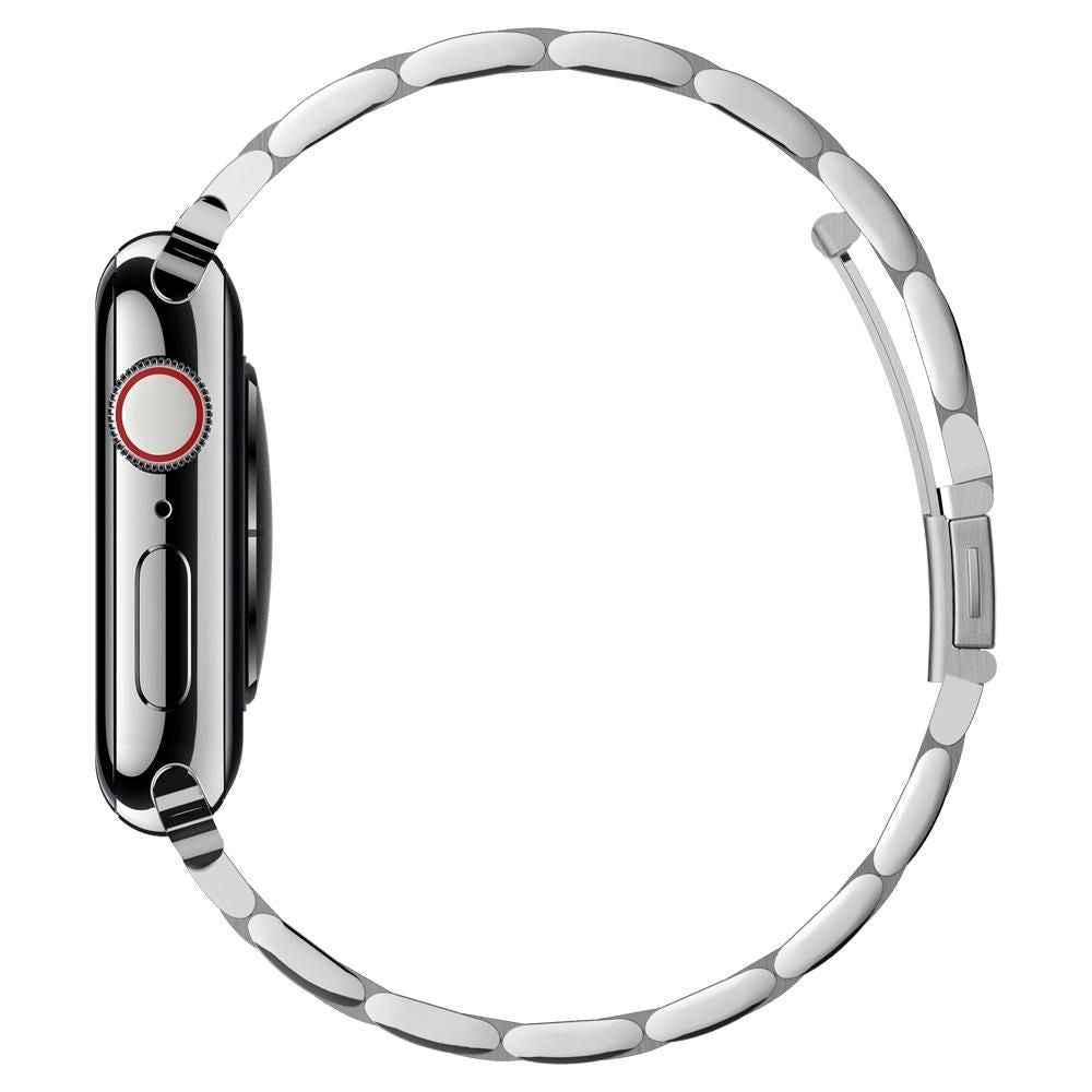 Apple Watch (38/40/SE/41/42 mm) Spigen Modern Fit Band - Stram i rustfritt stål inkl. Pinner - Sølv