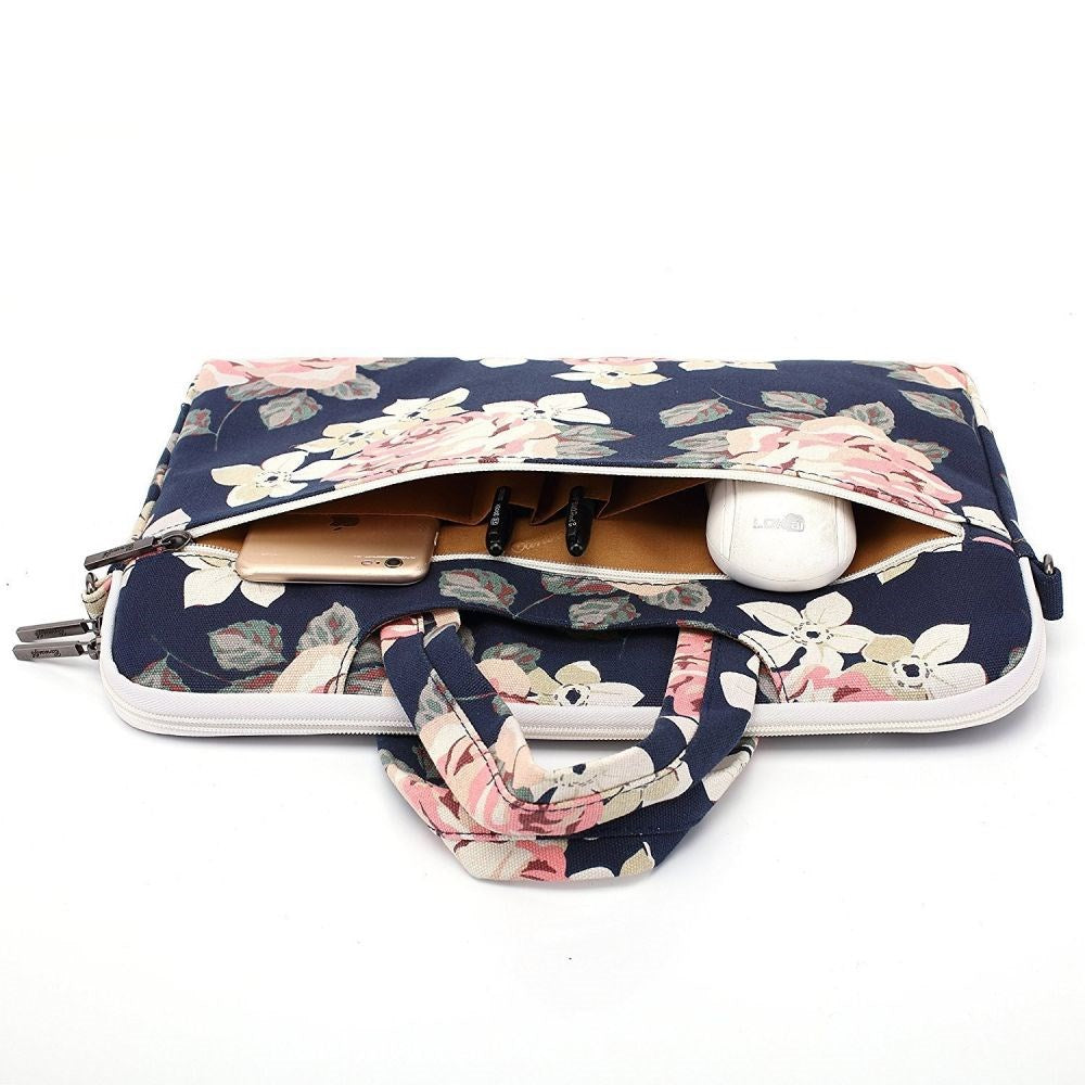 Canvaslife Koffertveske for MacBook / PC 13-14" - Navy Rose