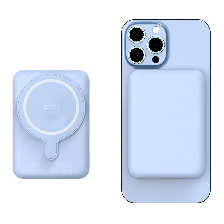 Tech-Protect Wireless Powerbank 5000 mAh - MagSafe-kompatibel - Blå