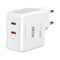 Vivanco 45W Super Fast Dual Charge Vægoplader USB-C - PD (Power Delivery) - Hvid