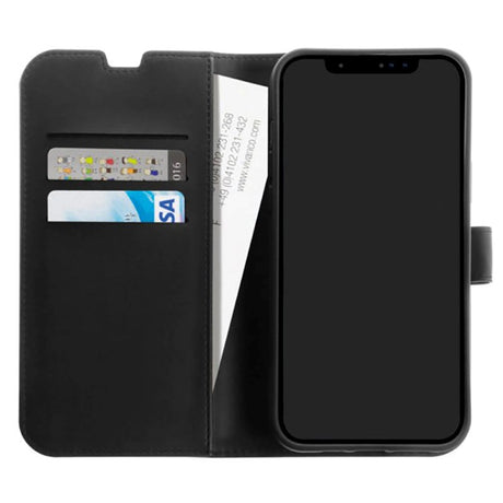 iPhone 14 Pro Vivanco Classic Wallet Artificial Leather Flip Cover m. Lommebok - Svart