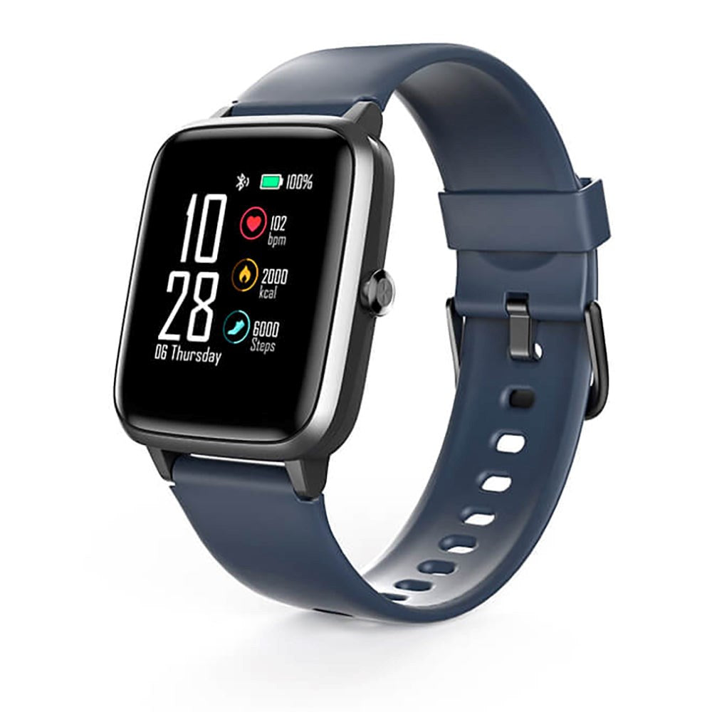 Hama Fit Watch 4900 - Fitness Smartwatch m. Pulsmåler og skritteller - Svart / Blå