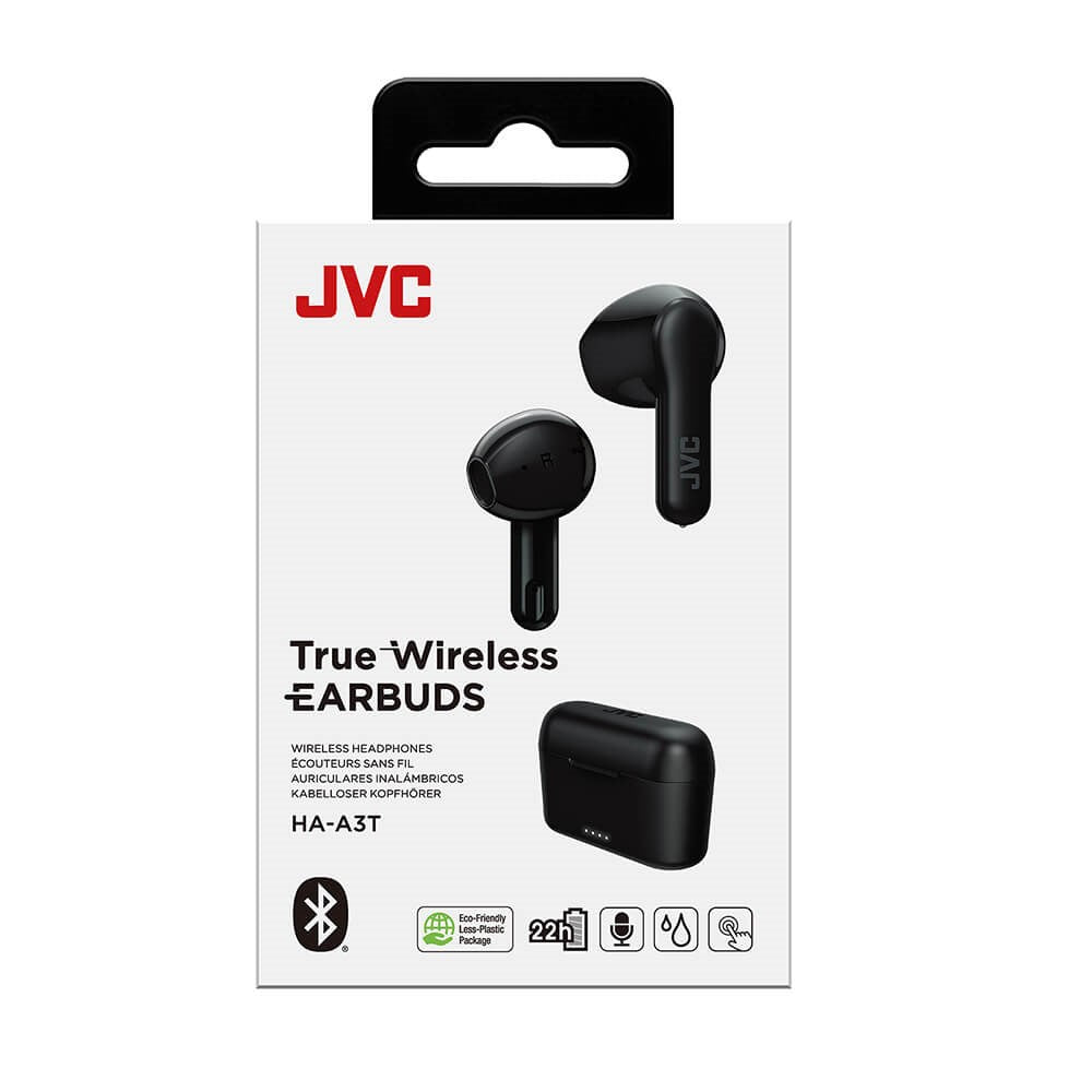 JVC True Wireless Earbuds HA-A3T - Trådløse In-Ear Hodetelefoner - Svart