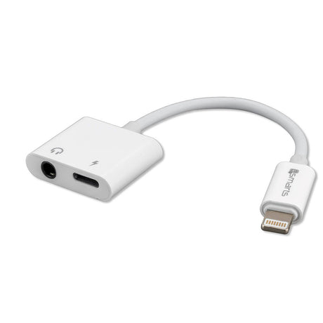 4smarts SoundSplit 6,5 cm Lightning To Lighting 3,5 mm Audio Splitter - Hvit