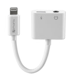 4smarts SoundSplit 6,5 cm Lightning To Lighting 3,5 mm Audio Splitter - Hvit