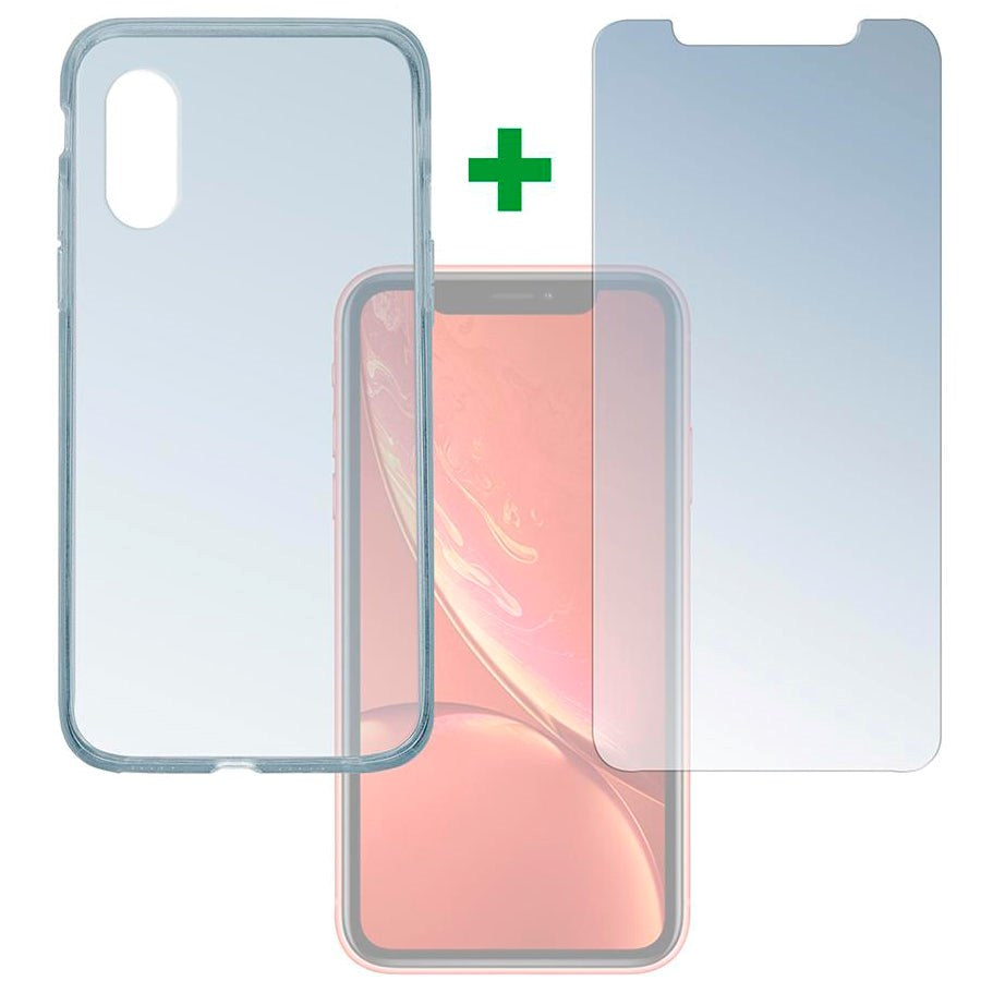 iPhone XR 4smarts 360⁰ beskyttelsessett (deksel + skjermbeskytter)