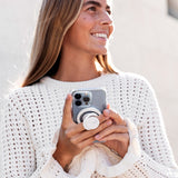 VONMÄHLEN Backflip Mag - Magnetisk telefongrep - MagSafe-kompatibel - Hvit