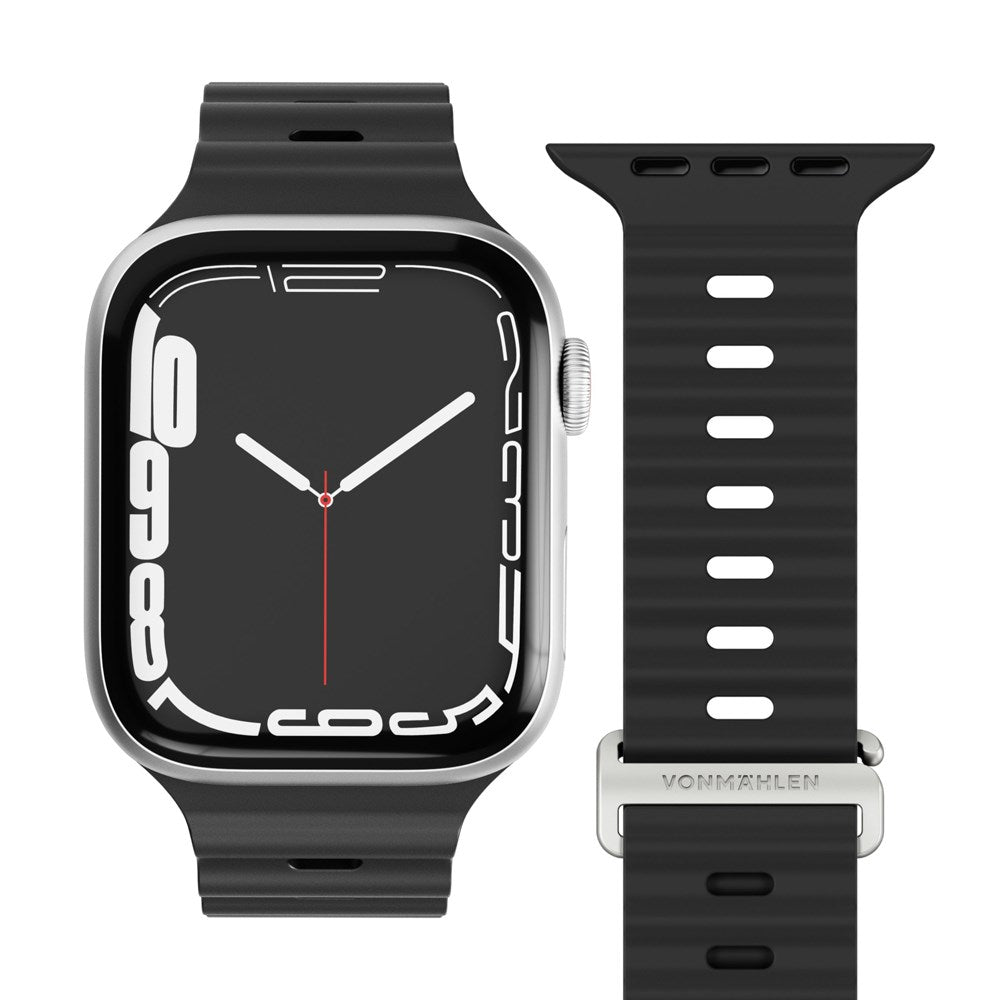 Vonmählen Apple Watch (38/40/SE/41/42 mm) Wave Band 2 resirkulert silikonstropp - svart