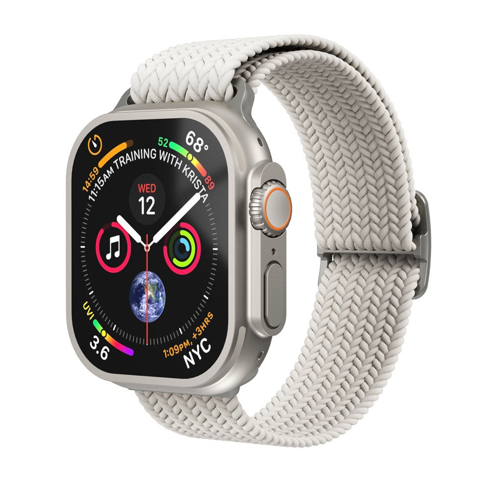 Vonmählen Apple Watch (38/40/SE/41/42 mm) vevd løkke i nylonklokkerem - krem