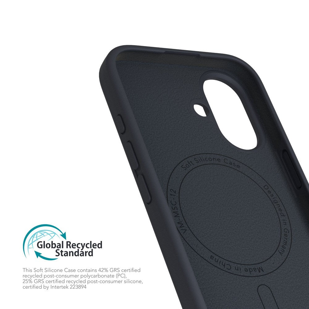 Vonmählen iPhone 16 Eco Silikon Bakdeksel - MagSafe-kompatibel - Marineblå