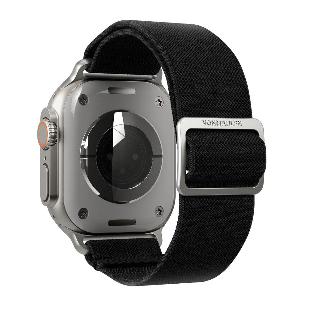 Vonmählen Apple Watch (38/40/SE/41/42mm) Klassisk Nylon Loop Watch Strap - Svart