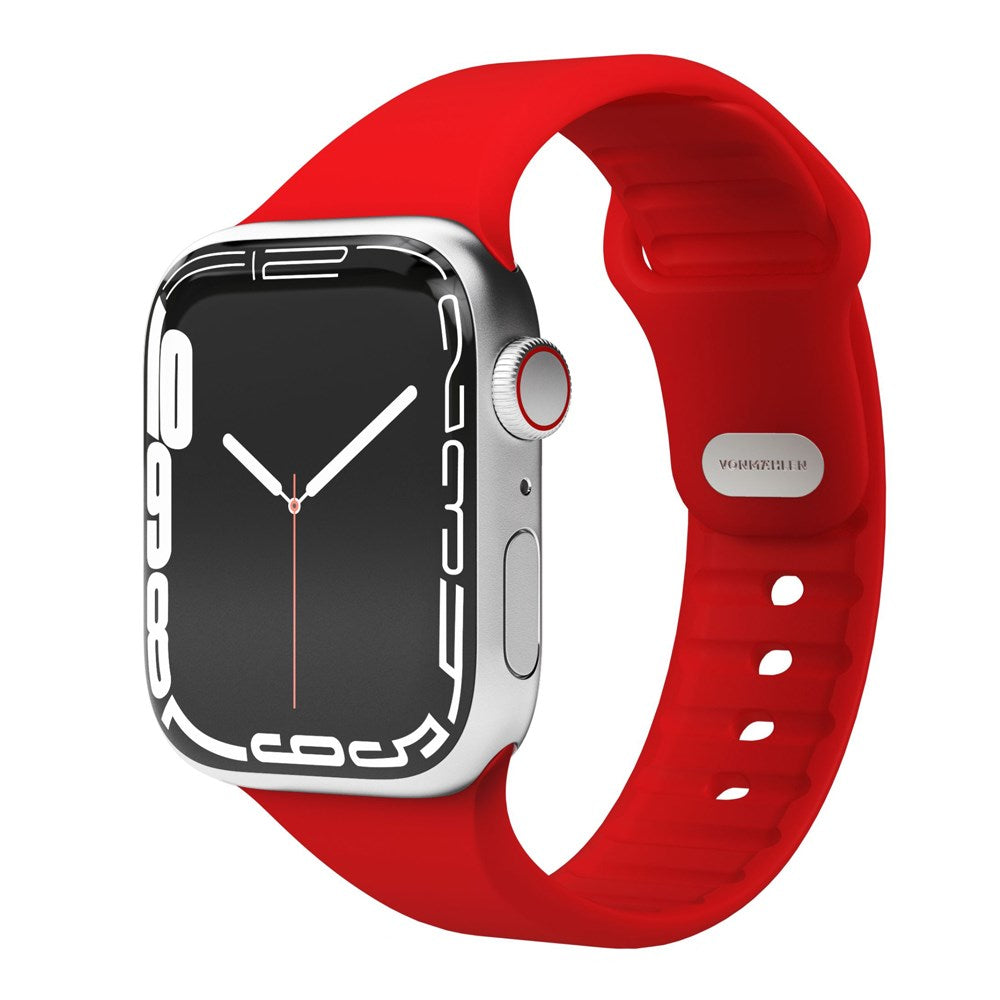 Vonmählen Apple Watch (42/44/SE/45/46/49 mm) Classic Band 2 resirkulert silikonstropp - rød