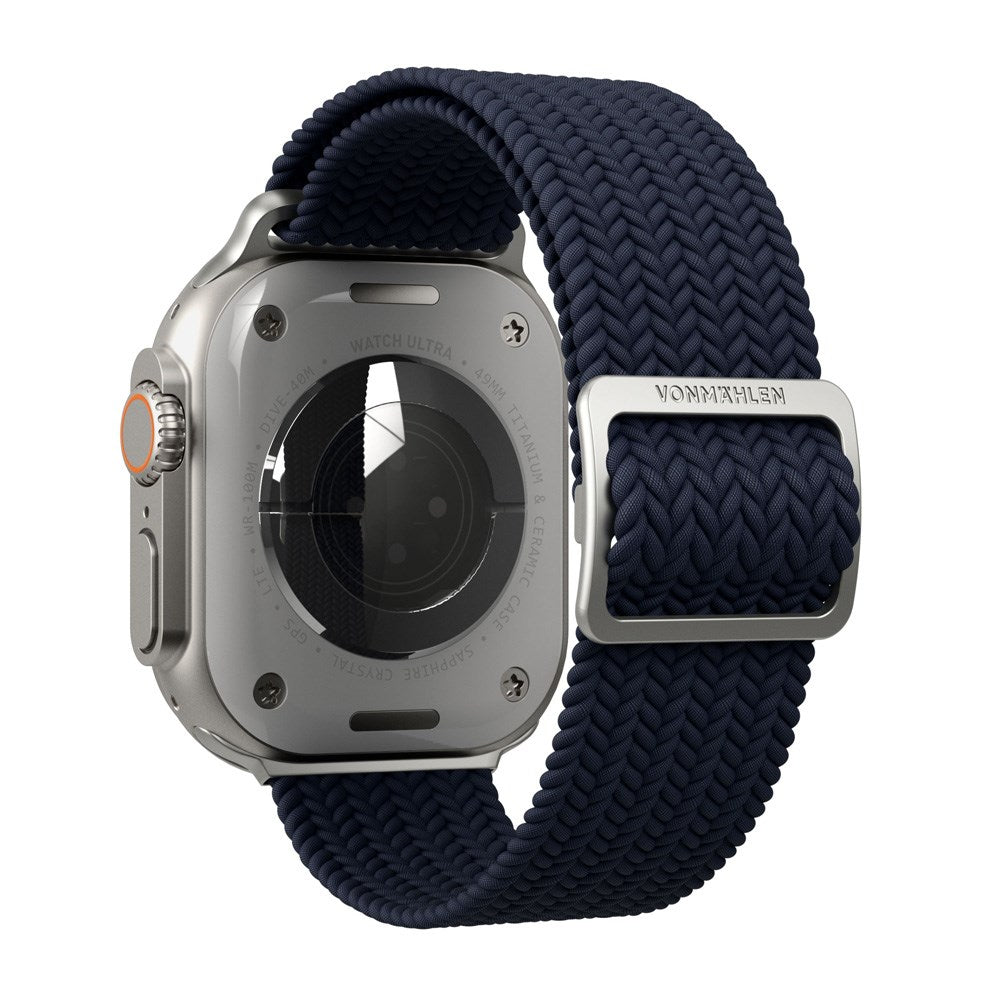 Vonmählen Apple Watch (38/40/SE/41/42 mm) vevd løkke i nylonklokkerem - marine