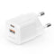 4Smarts VoltPlug Duos 20W Vægoplader - 1 x USB-A QC & 1 x USB-C PD - Hvid
