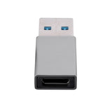 4smarts USB-C til USB-A Adaptersæt - 2 Stk. - Grå