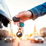 4smarts skinndeksel for AirTag w. Karabinkrok - 4 stk