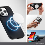 iPhone 15 4Smarts Liquid Silicone Cupertino Bakdeksel - MagSafe-kompatibel - Svart