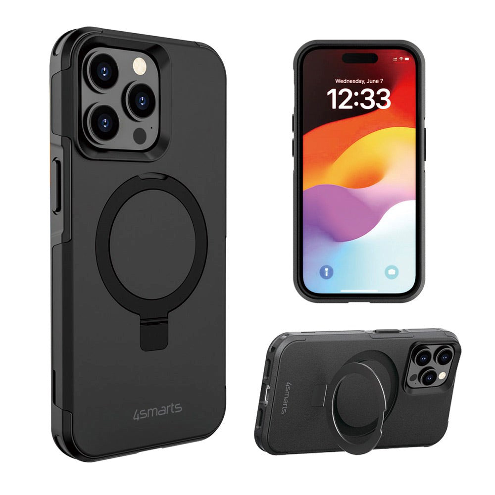 iPhone 15 Pro 4smarts Defend Bakdeksel - MagSafe-kompatibelt - Svart