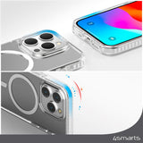 iPhone 15 Pro 4smarts Hybrid Guard Bakdeksel - MagSafe-kompatibel - Gjennomsiktig / Hvit