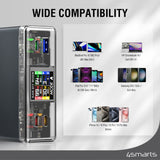 Bordlader - 210W / 3x USB-C &amp; 1x USB-A - 4smarts Lucid GaN DIY Mode - Grå