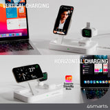 4smarts Qi2 trådløs lader 15W m. Apple Watch Stick - MagSafe-kompatibel - Hvit