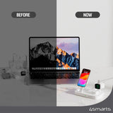 4smarts Qi2 trådløs lader 15W m. Apple Watch Stick - MagSafe-kompatibel - Hvit