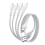 4smarts 4in2 15W multiladekabel - 2 x USB-C / Lightning / Micro USB 120 cm - Hvit
