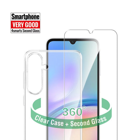 Samsung Galaxy A05s 4smarts Second Glass X-Pro 360° beskyttelsessett (deksel + herdet glass) 
