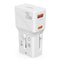 4smarts World Travel adapter m. 1 x USB-A og 1 x USB-C - Hvit