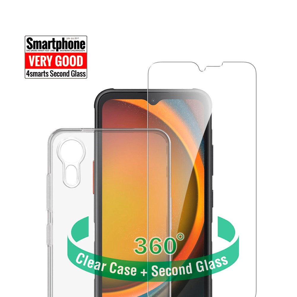Samsung Galaxy Xcover 7 4smarts Second Glass X-Pro 360° beskyttelsessett (deksel + herdet glass) 