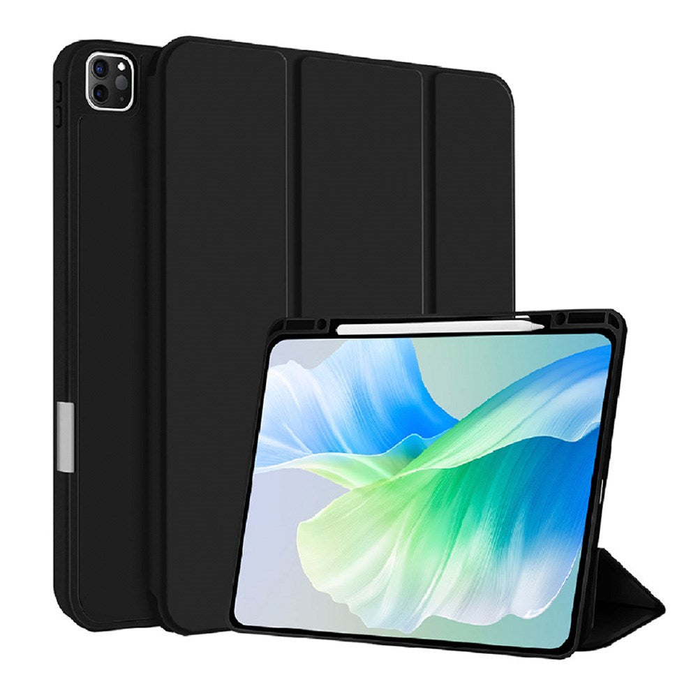 iPad Pro 13" (2024) 4smarts Basic Folio Cover m. Penneholder - Svart