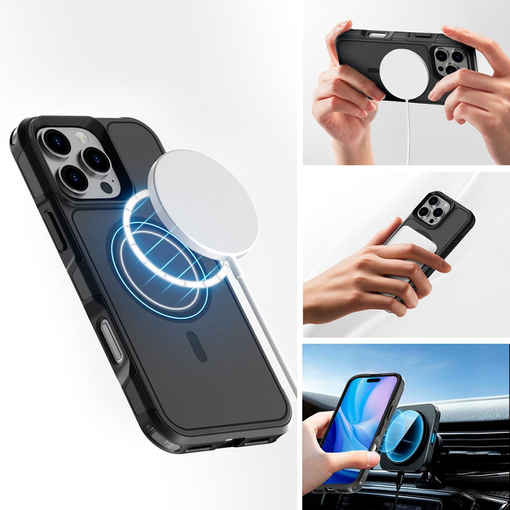 iPhone 16 Pro 4smarts Defend Bakdeksel - MagSafe-kompatibelt - Svart