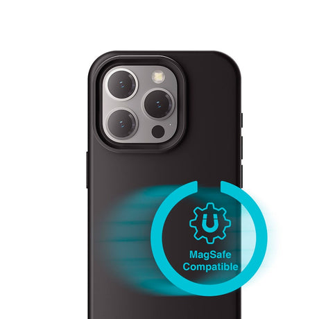 iPhone 16 Pro 4Smarts Liquid Silicone Cupertino Bakdeksel - MagSafe-kompatibel - Svart