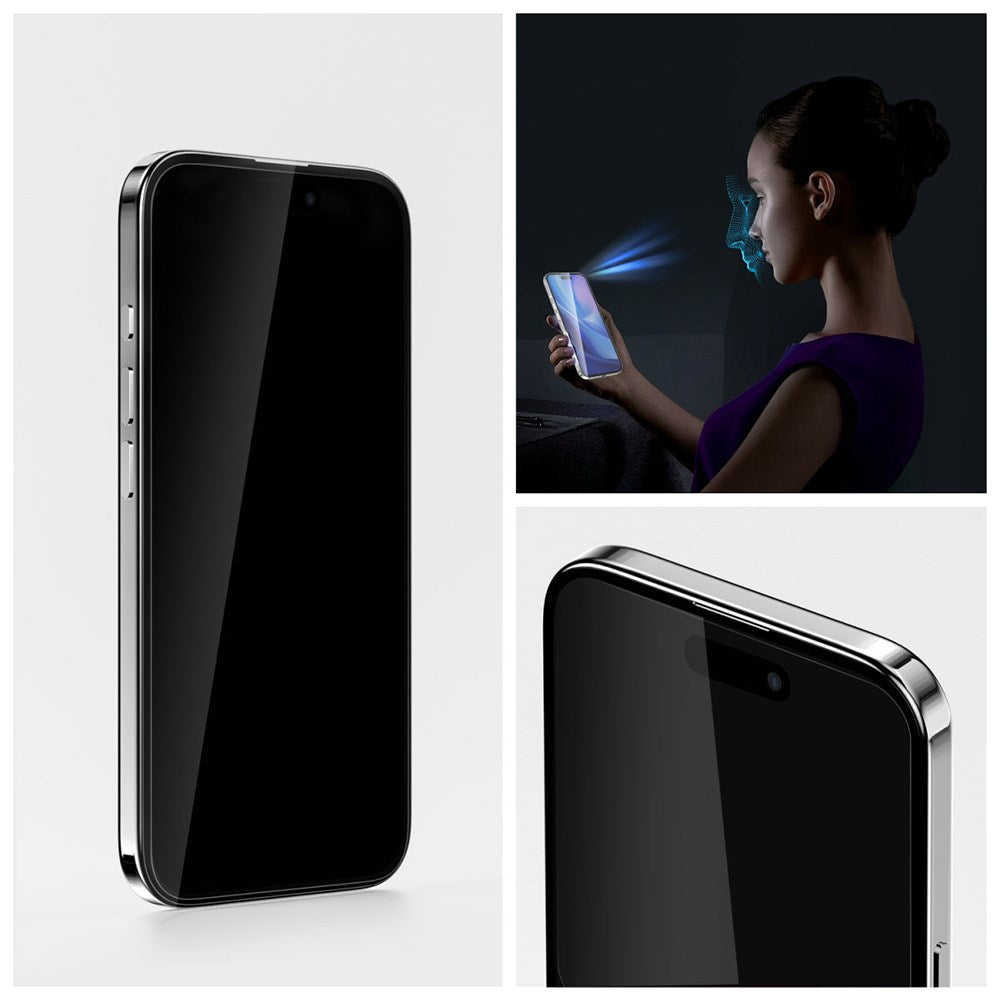 iPhone 16 Pro Max 4smarts Second Glass Herdet glass m. Monteringsramme - Case Friendly - Gjennomsiktig