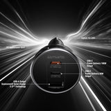 4smarts VoltRoad Ultimate 160W Biloplader - 2 x USB-C & 1 x USB-A - Sort