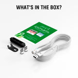 Magnetisk kabel m. USB-C/A - 4smarts - 100W - 1,8m - Hvit