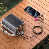 4-i-1 USB-C utendørs kabelsett - 4smarts - 60W / 1m - Svart