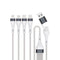 4-i-2 multiladekabel - 4smarts - USB-C / USB-A / Lightning / Micro USB - 25 cm - Hvit