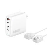 Reiselader 100W / 3x USB-C &amp; 1x USB-A - 4smarts GaN Flex Pro - Hvit