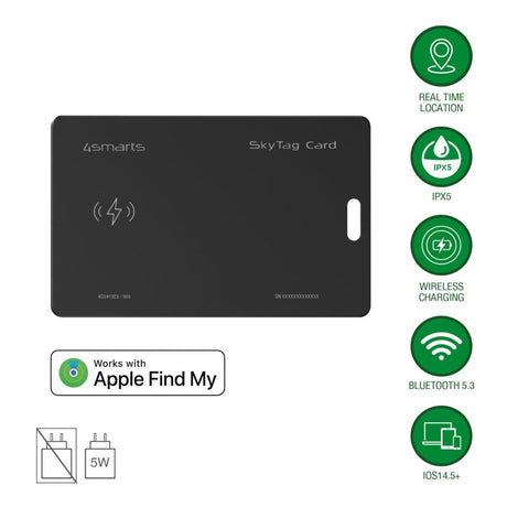 4Smarts Location Finder SkyTag-Kort Genopladelig - Sort