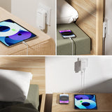 FlatPlug Slim Dual Wall Charger - 4smarts - 45W / 2x USB-C - Hvit