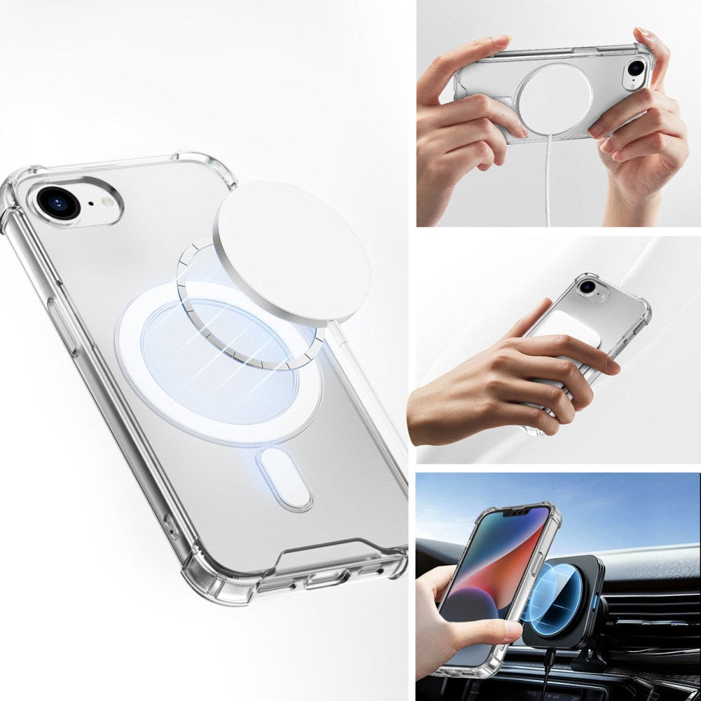 4smarts - iPhone 16e Ibiza Hybrid-deksel - MagSafe-kompatibel - Gjennomsiktig