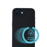 4smarts - iPhone 16e Silikondeksel - MagSafe-kompatibel - Svart